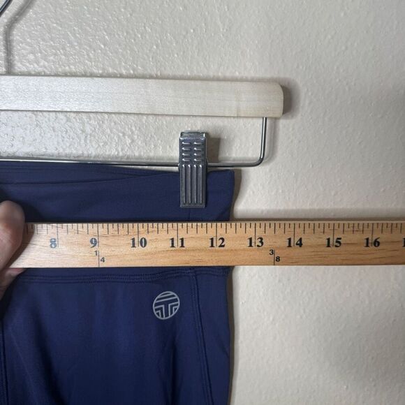 Tory Burch Tory Sport Leggings Women's SP Navy Blue Performance Yoga Gym - Picture 3 of 7